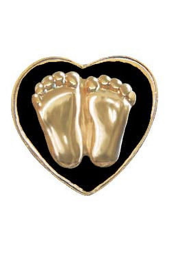 Precious Feet, 14K Gold Plated, I Volunteer Jewelry, Lapel Pin