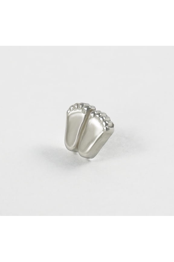 Precious Feet, Silver-Colored, Fetal Development Card Jewelry, Lapel Pin