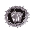 thumbnail image 1 of Precious Feet, Silver Plated, Crown/Thorns Jewelry, Lapel Pin, 1 of 4