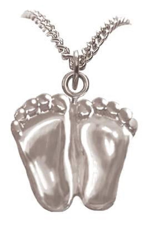 Precious Feet, Silver Plated Pro-Life Jewelry, Necklace