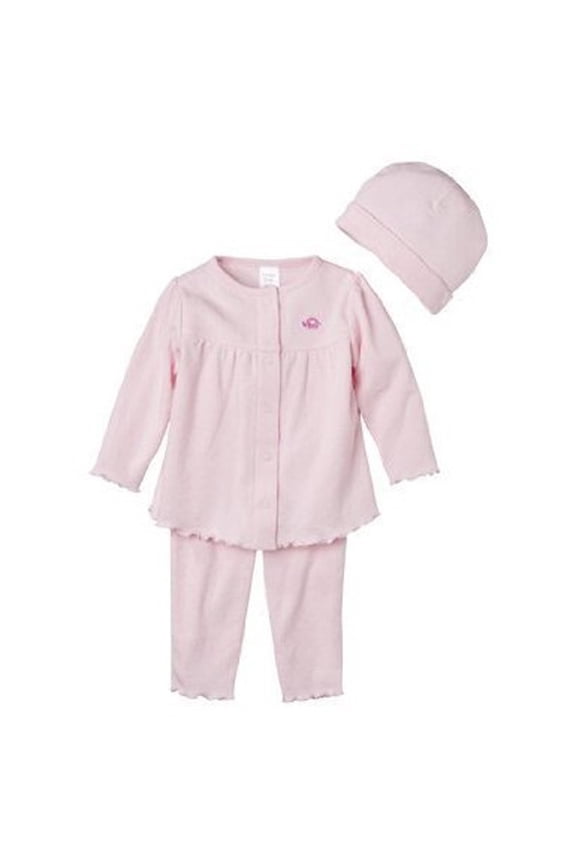Precious First Made By Carter's Infant Girls 3pc Pants Set Pink Newborn