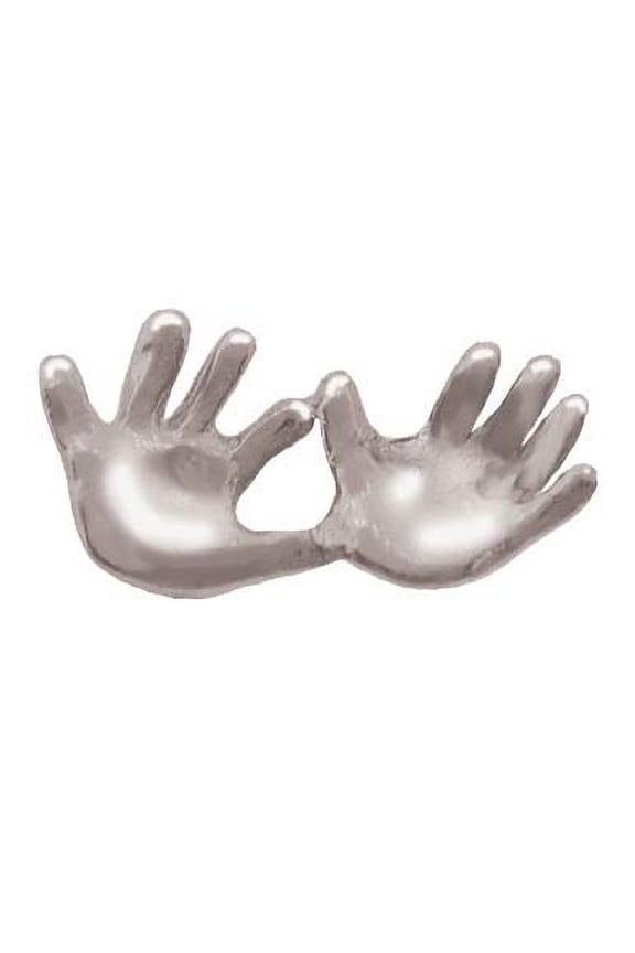 Precious Hands, Silver Plated, Development Card Jewelry, Lapel Pin