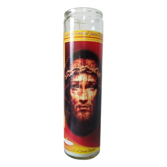 Precious Head of Jesus Christ Pillar Candle