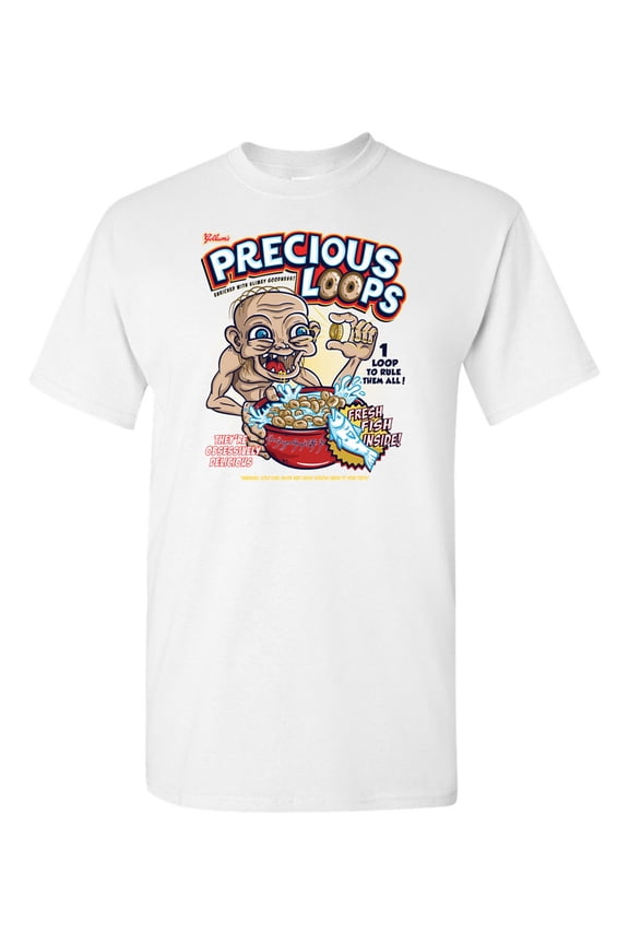Precious Loops Funny Parody Adult DT T-Shirts Tee (X Large, White)