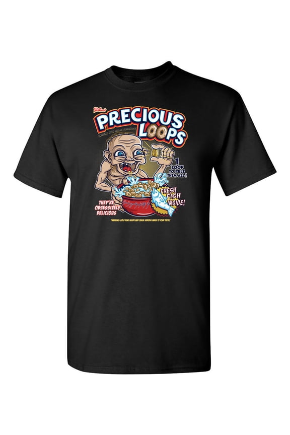 Precious Loops Funny Parody Adult DT T-Shirts Tee (XXXXX Large, Black)