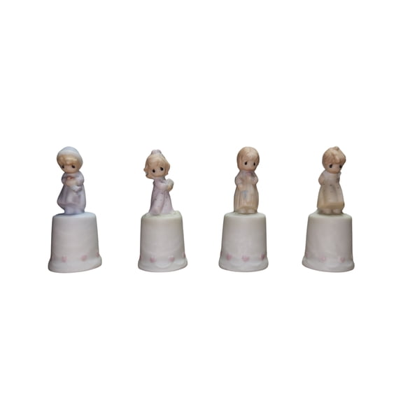 Precious Moments 100641, Four Seasons Series, Thimble Set - With Box