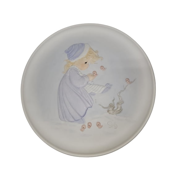 Precious Moments 12130, Winter's Song Plate - With Box