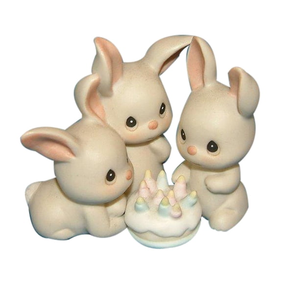 Precious Moments: 128686 Another Year And More Grey Hares | Figurine