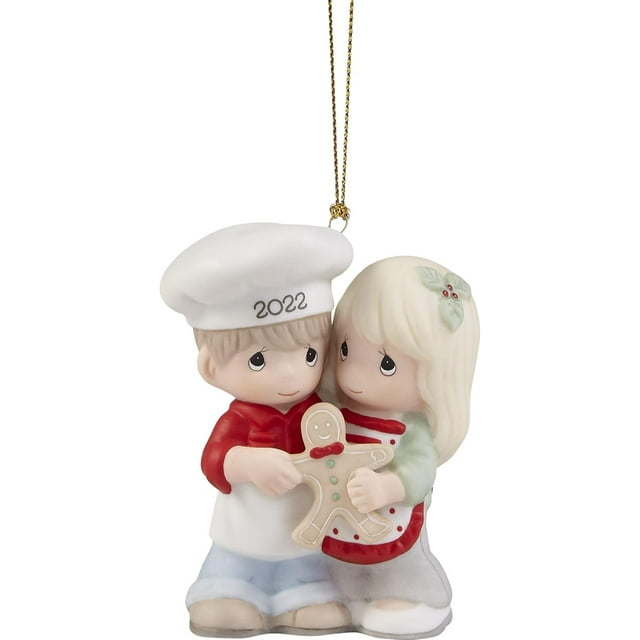 Precious Moments 221004 Our First Christmas Together 2022 Dated Couple Bisque Porcelain Ornament