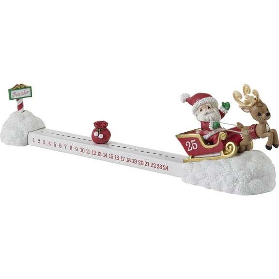Precious Moments 231406 Here Comes Santa Claus Resin/Wood Countdown Calendar Y101