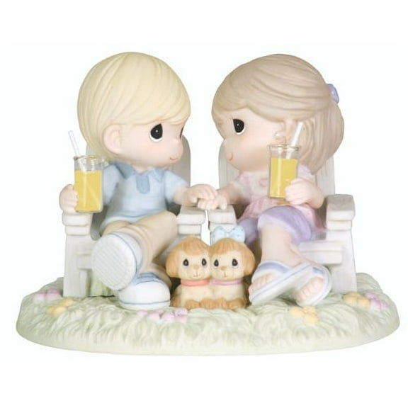 Precious Moments Always Be By My Side Figurine, Bisque Porcelain, 6"X5"x4.25"H