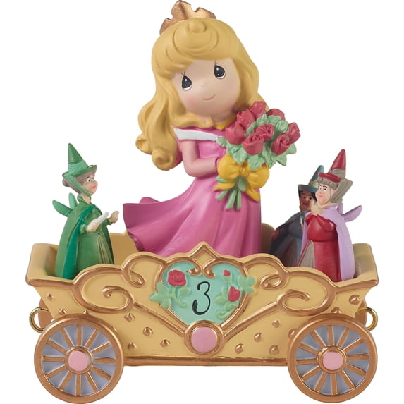 Precious Moments Disney Birthday Parade Now You're Three, A Beauty You'll Always And Forever Be, Age 3, Figurine, 1 Each