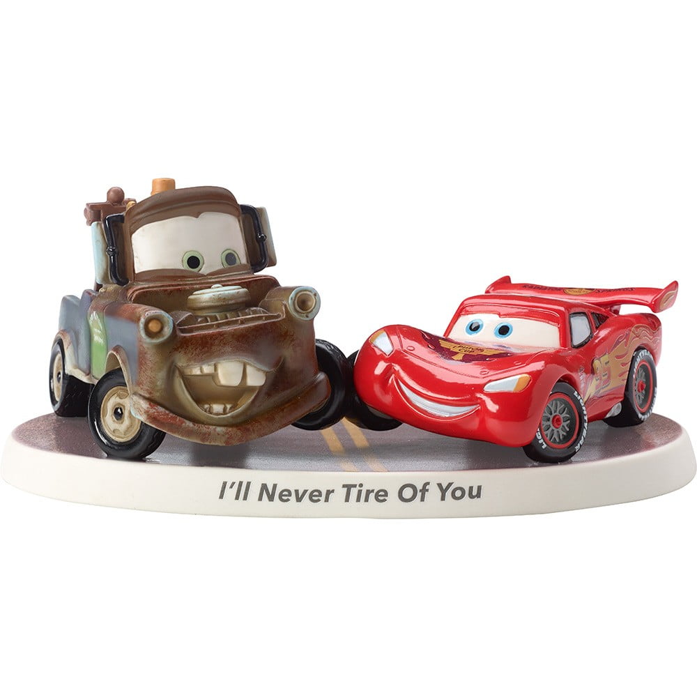 Precious Moments Disney Cars Lightning McQueen Mater I'll Never Tire Of You
