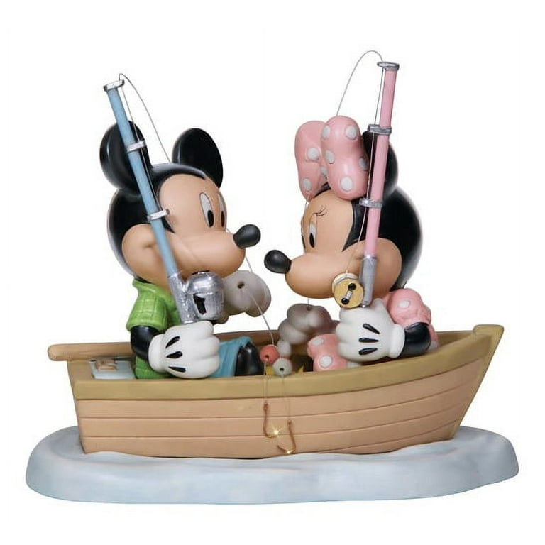Precious Moments Disney Mickey Mouse and Minnie Mouse Hooked On You Figurine