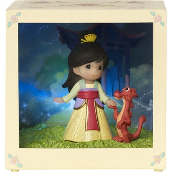 Precious Moments Disney Showcase Mulan Resin/Vinyl LED Shadow Box #164113