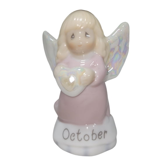 Precious Moments Figurine 159034, October Birthstone Angel - With Box