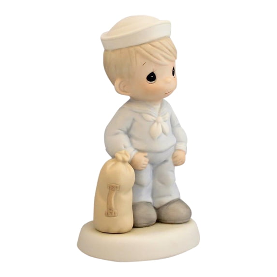 Precious Moments Figurine: 526568 Bless Those Who Serve Their Country (5.5") Navy