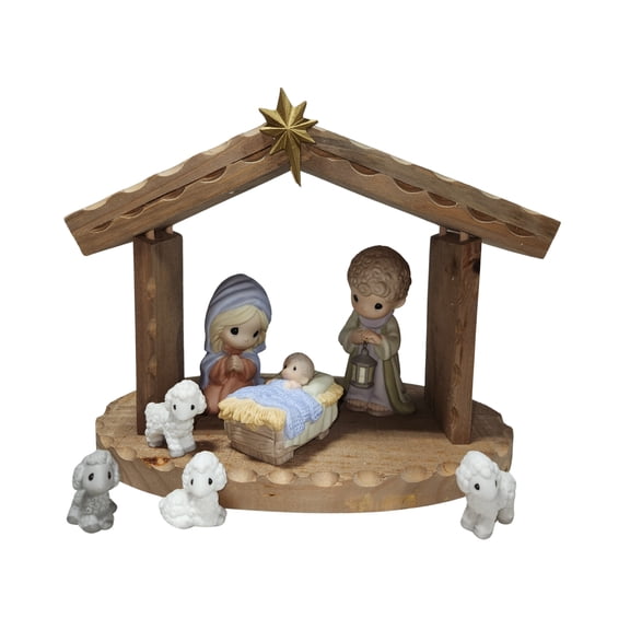 Precious Moments Figurine 890024, A Savior is Born Nativity Set, Hallmark Exlusive - With Box