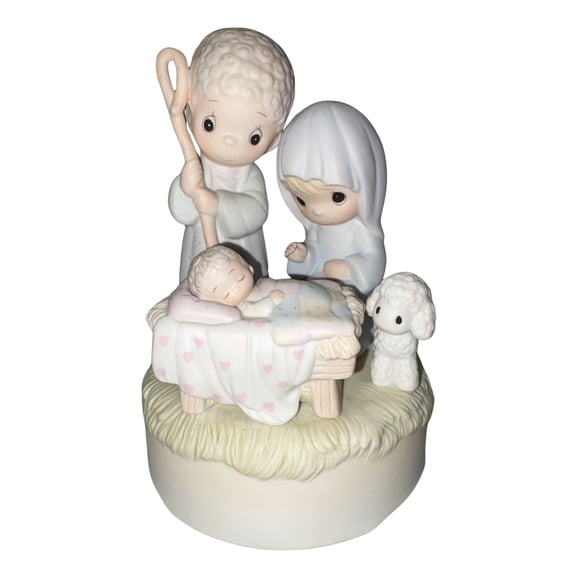Precious Moments Figurine E-2810, Come Let Us Adore Him, Music Box - With Box