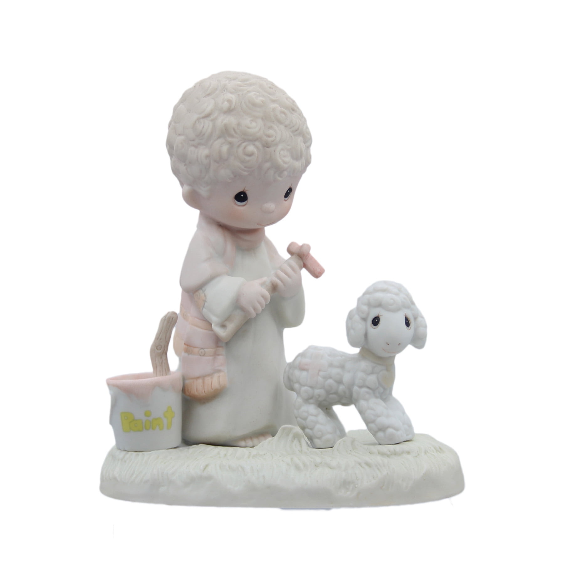 Precious Moments Figurine: E-7161 His Sheep Am I (5.2")