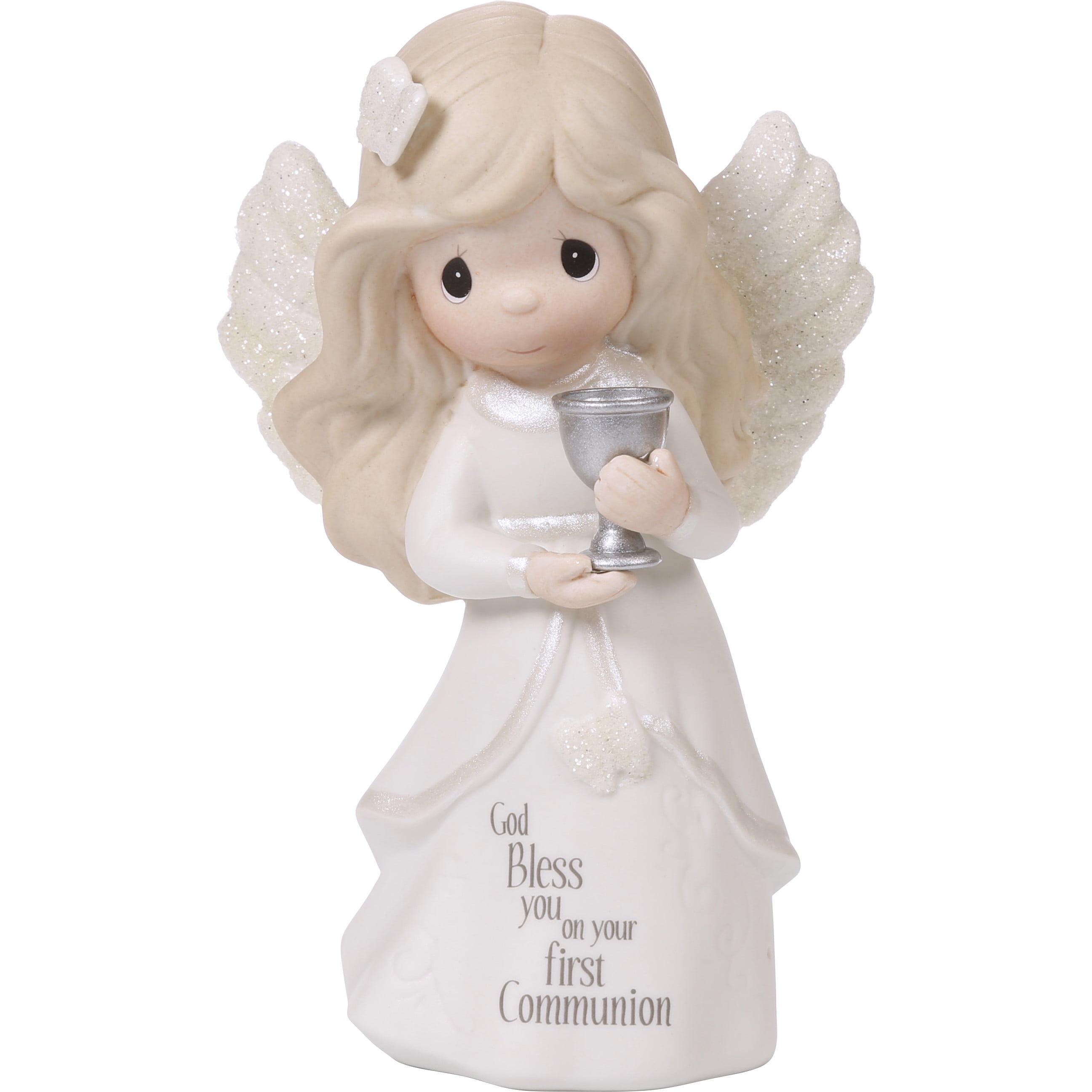 4.75" White Bisque Porcelain First Communion Angel Figurine