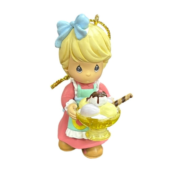 Precious Moments Girl With Ice Cream Brighten Up Christmas Tree Holiday Ornament