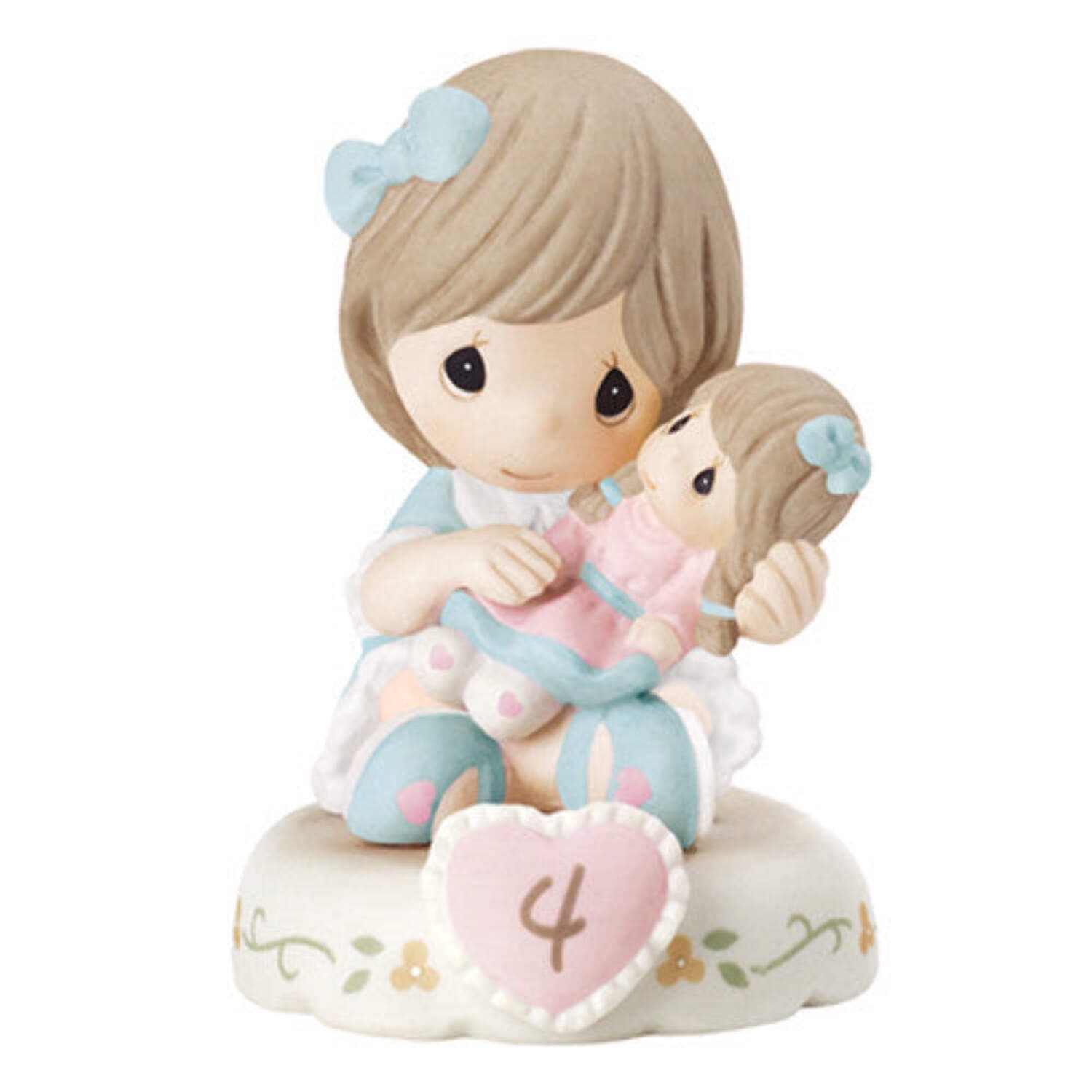 Growing Grace Brunette Girl Porcelain Figurine, Age 4