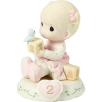 Precious Moments Growing In Grace, Age 2, Blonde Girl Figurine, 1 Each