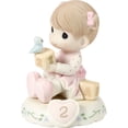 thumbnail image 1 of Precious Moments Growing In Grace, Age 2, Brunette Girl Figurine, 1 Each, 1 of 5