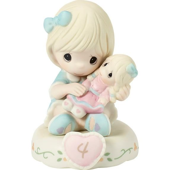 Precious Moments Growing In Grace, Age 4, Blonde Girl Figurine, 1 Each
