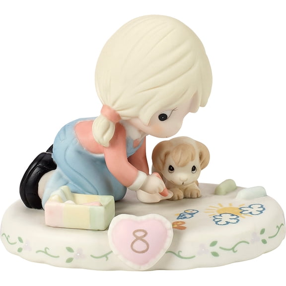 Precious Moments Growing In Grace, Age 8, Blonde Girl Figurine, 1 Each