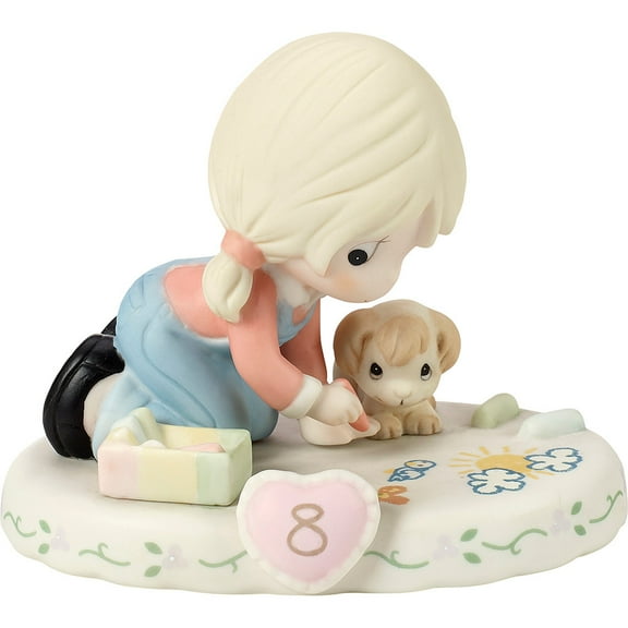 Precious Moments Growing In Grace, Age 8, Blonde Girl Figurine, 1 Each
