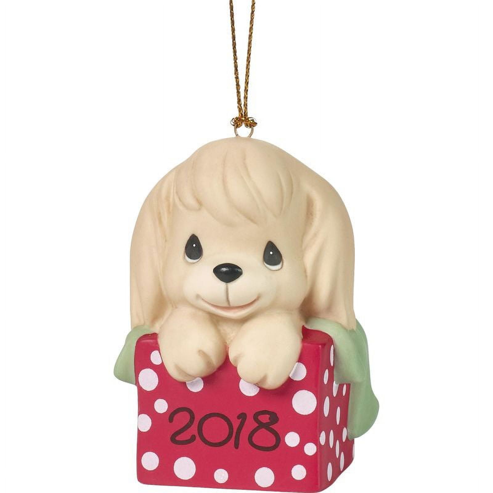 Precious Moments âHave A Paw-fect Christmasâ 2018 Dated Porcelain Ornament
