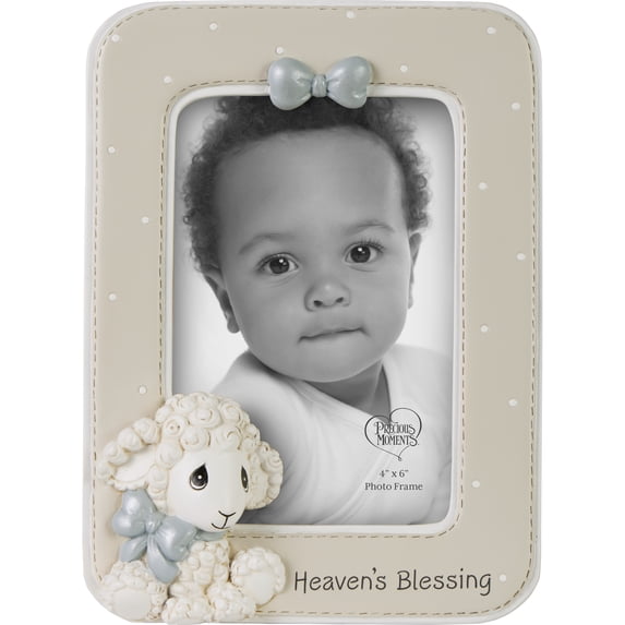 Precious Moments Heaven’s Blessing Lamb Photo Frame, Holds 4x6 Photo, Count 1
