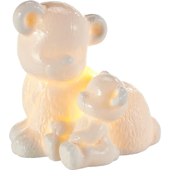Precious Moments Love You Bear-y Much LED Nightlight - 6"Mama Bear and Cub Nightlight for Nursery | Precious Moments Night Light for Kids