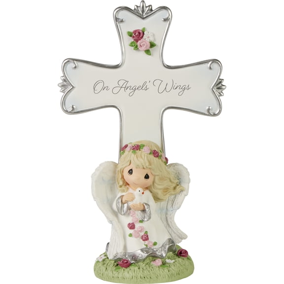 Precious Moments On Angels Wings Memorial Cross, Count 1
