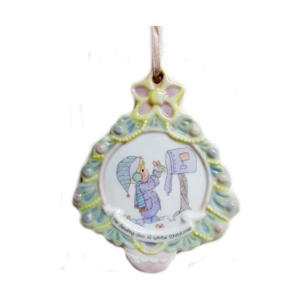 Precious Moments Ornament Im Sending You A White Christmas Girl Mailing ...