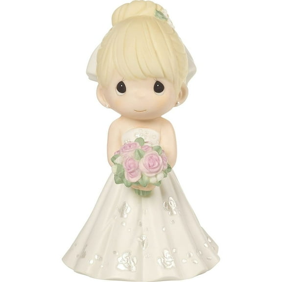 Precious Moments Bride - Blonde Hair with Light Skin Tone Cake Topper Figurine #172061