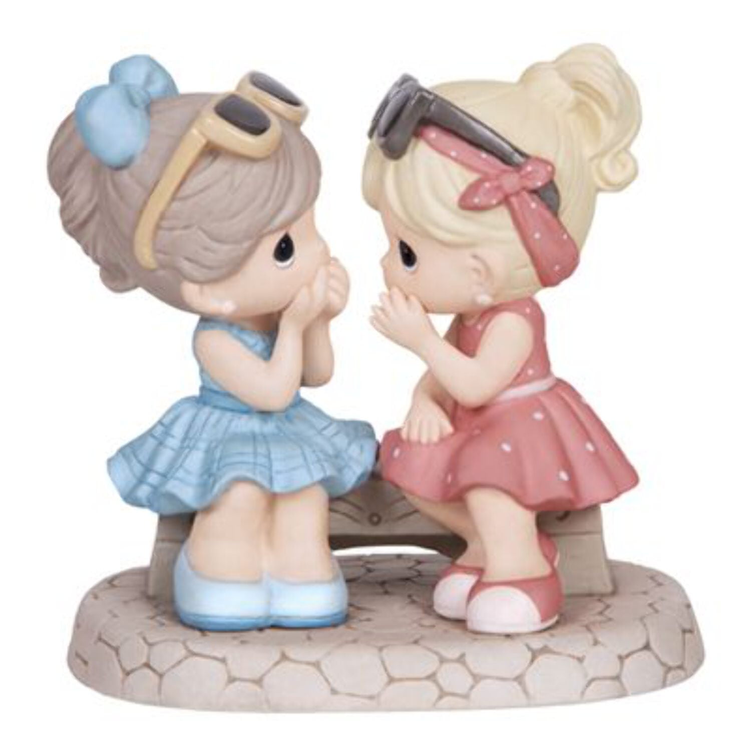 Hand Painted Porcelain Best Friends Figurine, 5.25 Inches