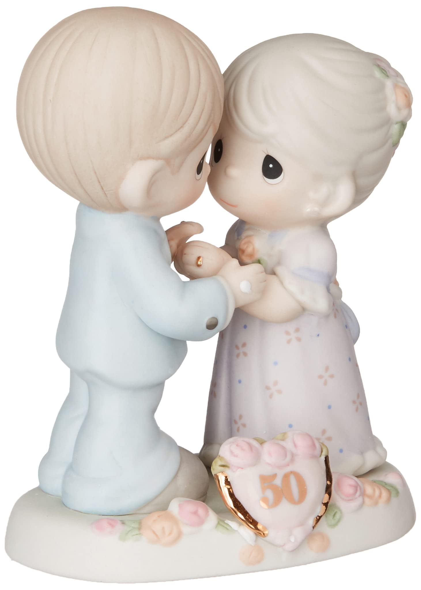 Precious Moments, We Share A Love Forever Young, 50th Anniversary, Bisque Porcelain Bisque Porcelain Figurine, 115912