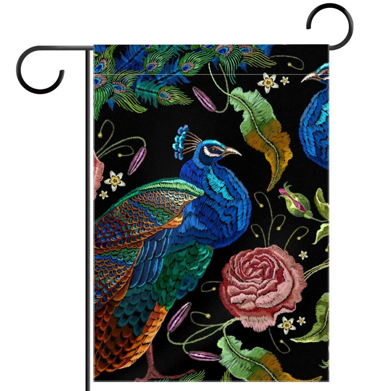 Precious Peacocks Garden Flags Double Sided for Outdoor Wildlife Birds ...