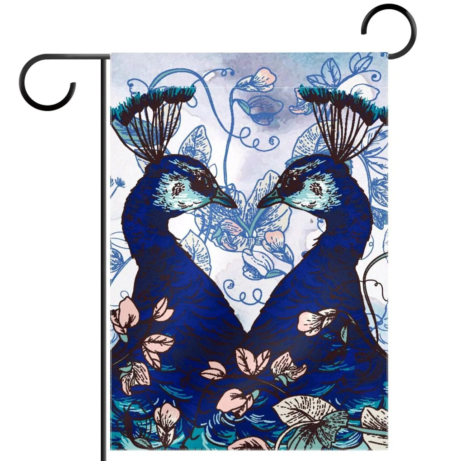 Precious Peacocks Garden Flags Double Sided for Outdoor Wildlife Birds ...