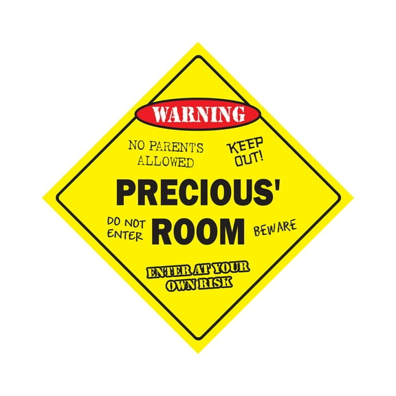 Precious' Room Sign Crossing Zone Xing | Indoor/Outdoor | 12" Tall kids bedroom decor door children's name boy girl