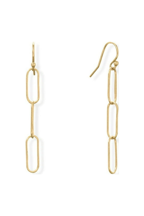14/20 Gold Fill Dangling Paper Clip Earrings