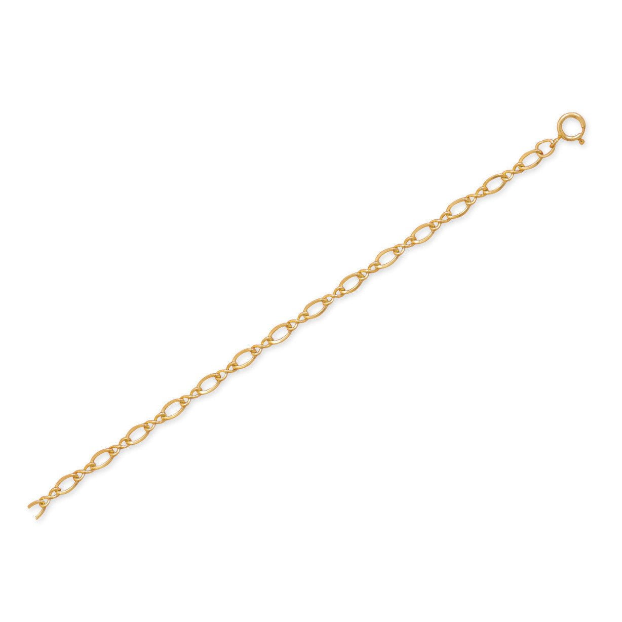 Precious Stars 14/20 Gold Filled 3 mm Figure 8 Chain Anklet- 9 Inches Long With 1 Inch Extension