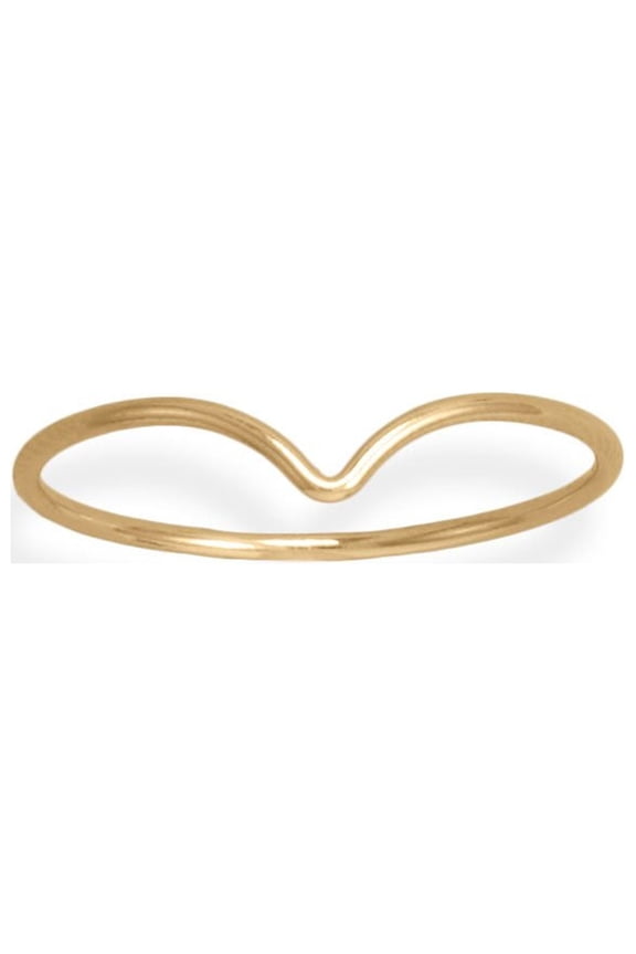 14/20 Gold Filled Thin "V" Design Ring