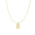 thumbnail image 1 of Precious Stars 14K Goldplated Sterling Silver Polished "B" Charm With Goldfilled 1.5mm Cable Chain, 1 of 3