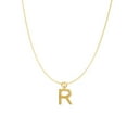 thumbnail image 1 of Precious Stars 14K Goldplated Sterling Silver Polished "R" Charm With Goldfilled 1.5mm Cable Chain, 1 of 3