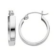 thumbnail image 1 of Precious Stars 14K White Gold 15-mm Square Tube Hoop Earrings, 1 of 3