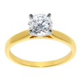 thumbnail image 1 of Precious Stars 14K Yellow Gold 1ct TGW Round-cut Cubic Zirconia Solitaire Engagement Ring, 1 of 6